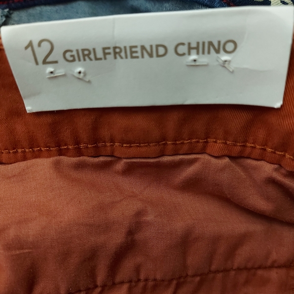 LOFT Frayed Girlfriend Chinos Soft Sienna Pants - Picture 10 of 13
